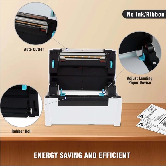 (02) NUCOUN Desktop Thermal Label Printer - USB connection - Picture 4 of 10